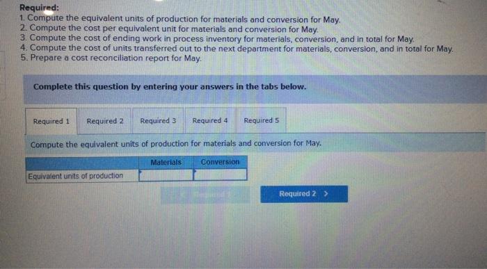 costing system. It manufactures a caulking compound that goes through aree processing