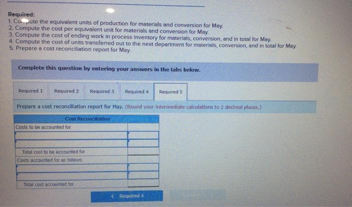 during My Pounds completed and transferred out Pounds in process, May 31