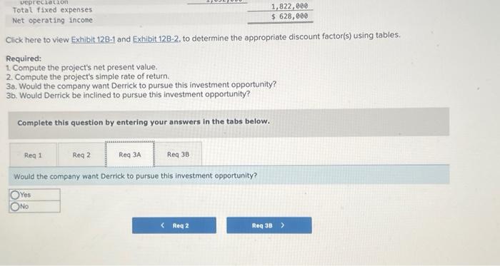 3a. Would the company want Derrick to pursue this investment opportunity? 3b.