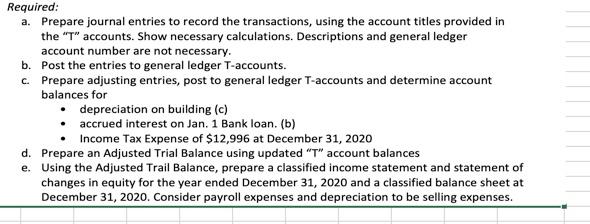 charts. Thanks! Franny's Fabrics Corporation started operations on January 1, 2020. It