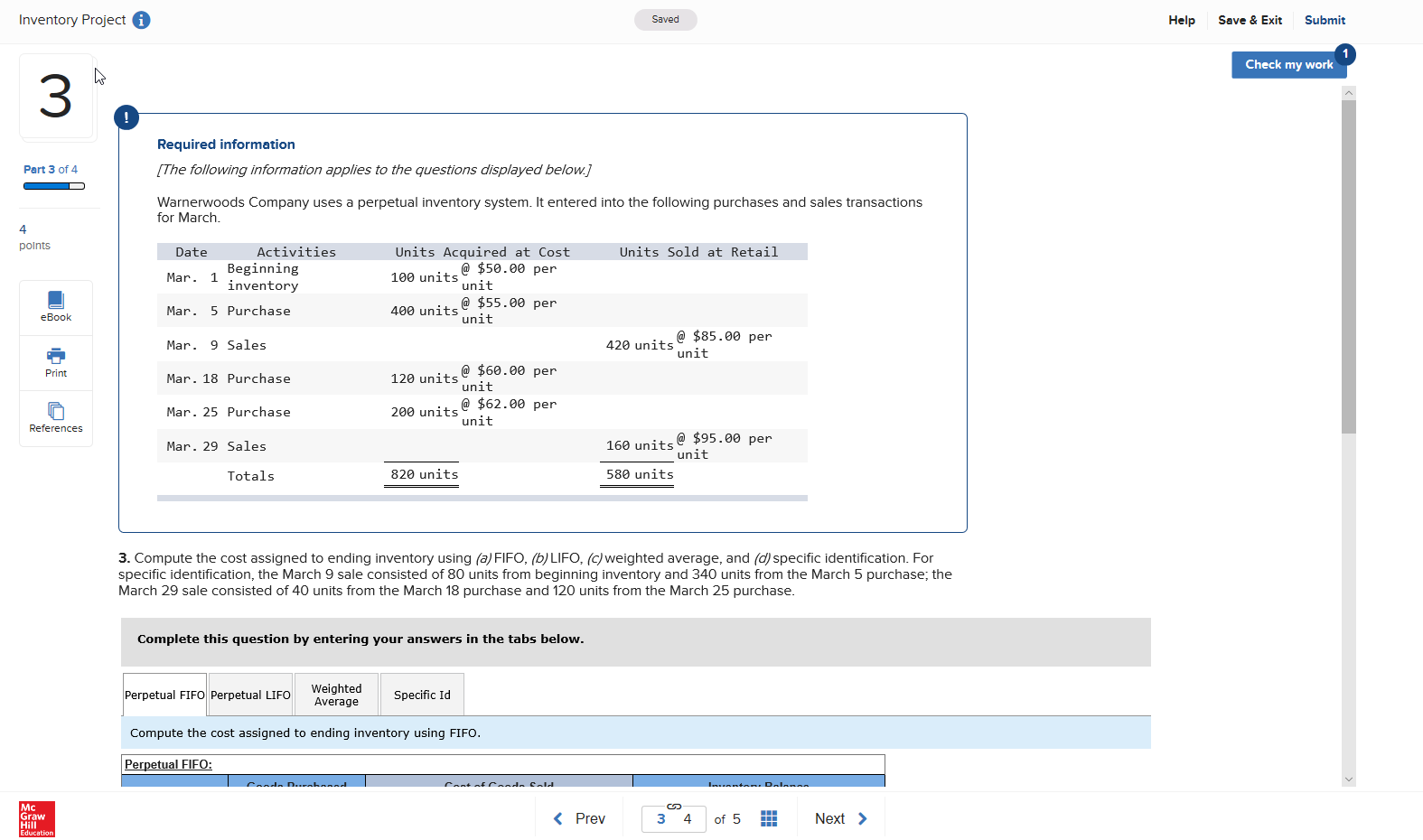 I need a more detailed answer Inventory Project i Saved Help Save