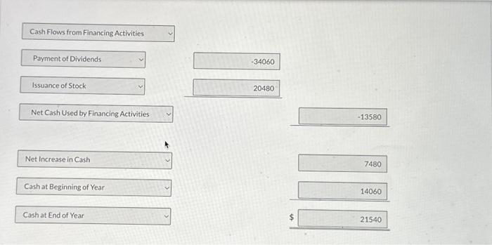 \\ \hline & & & & \\ \hline Cash & $21,540 &