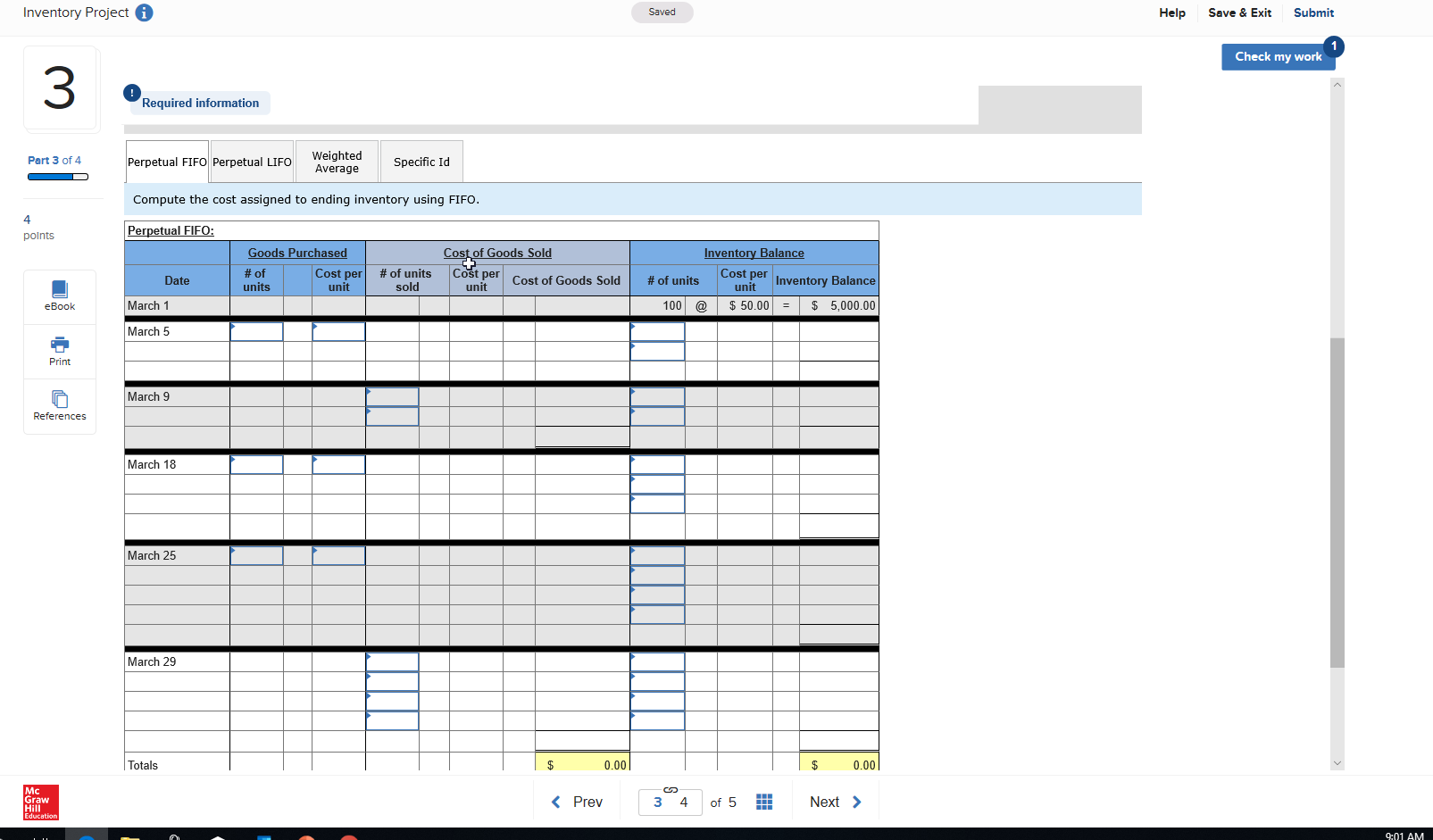 & Exit Submit Check my work Required information [The following information applies