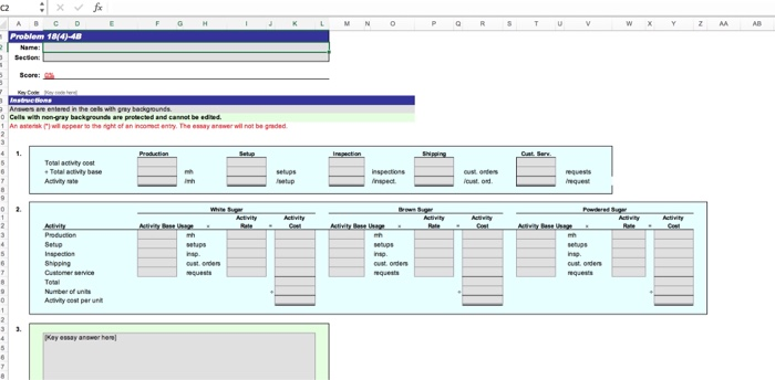 customer service requests The activity-base usage quantities and units produced for the