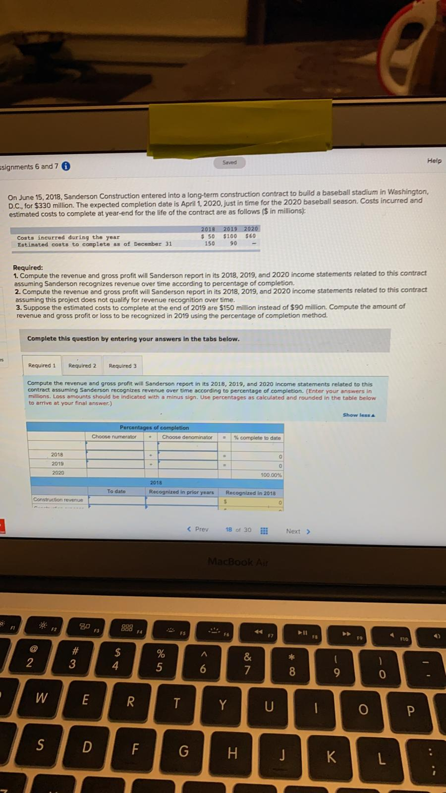 Saved Help ssignments 6 and 7 A On June 15, 2018,