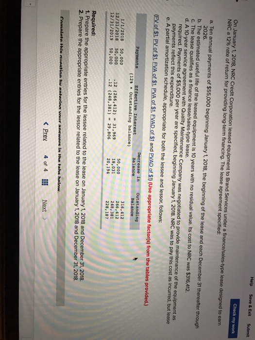  Help Save & Exit Submit On January 1, 2018, NRC Credit