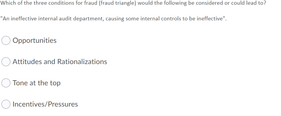 inventory. For each situation, calculate the missing planned detection risk or the