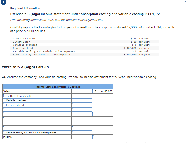 operations. The company produced 42,000 units and sold 34,000 units at a