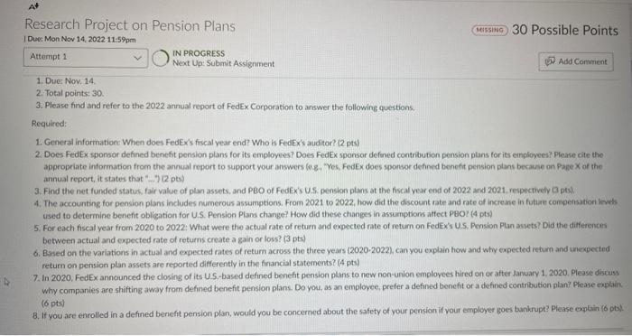  2. Total points: 30 . 3. Please find and refer to