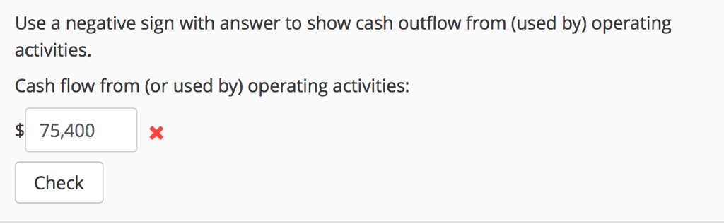 Corporation, calculate the cash flow from operating activities. Accounts payable increase Accounts
