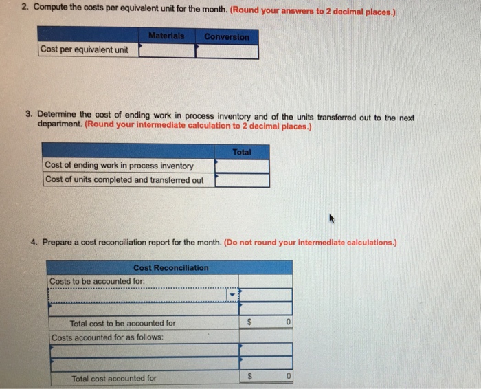 units into production during the month and transforred 400,000 completed units to