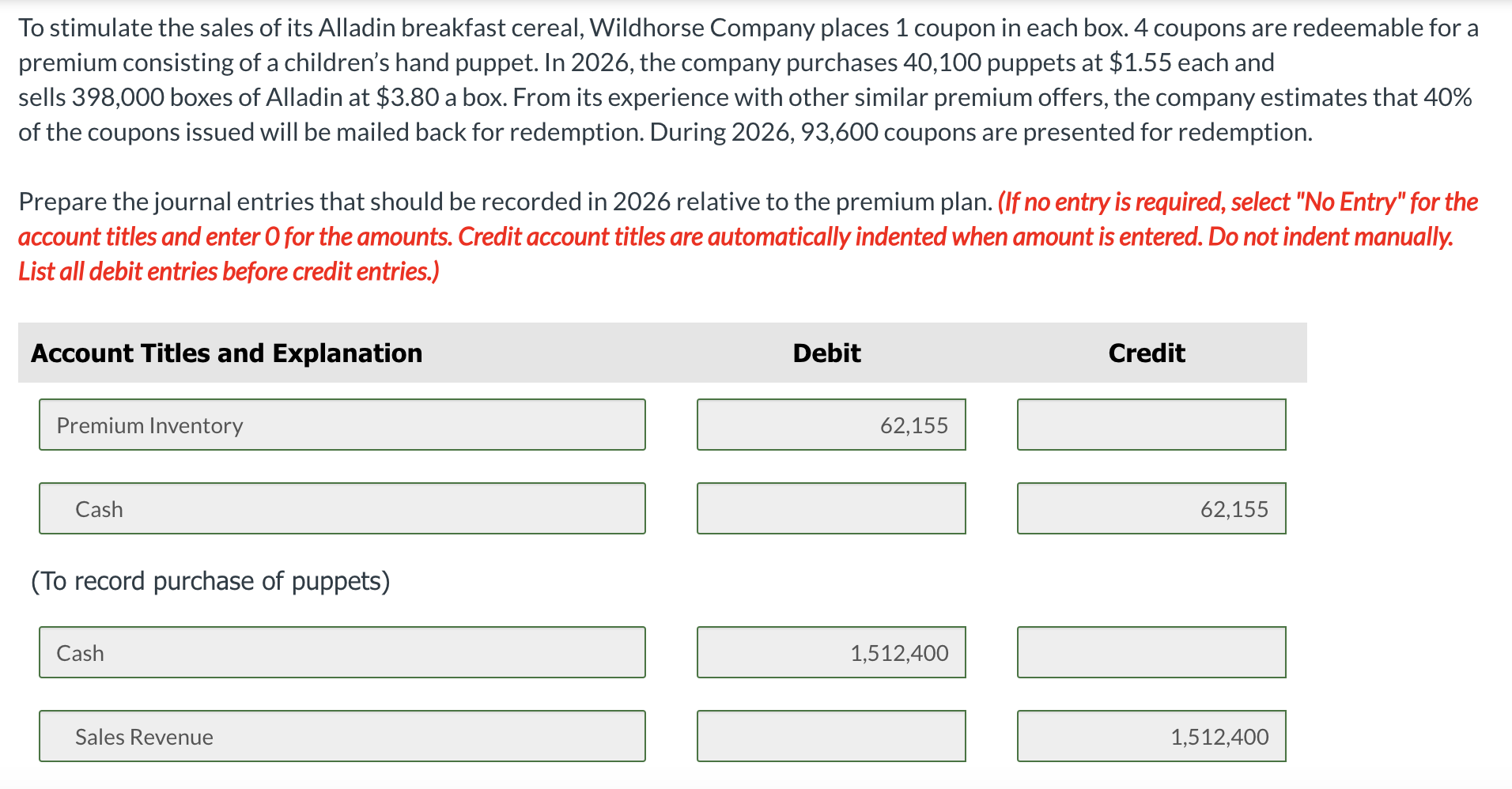 Help needed calculating premium expense. Show work and calculations for explanation To