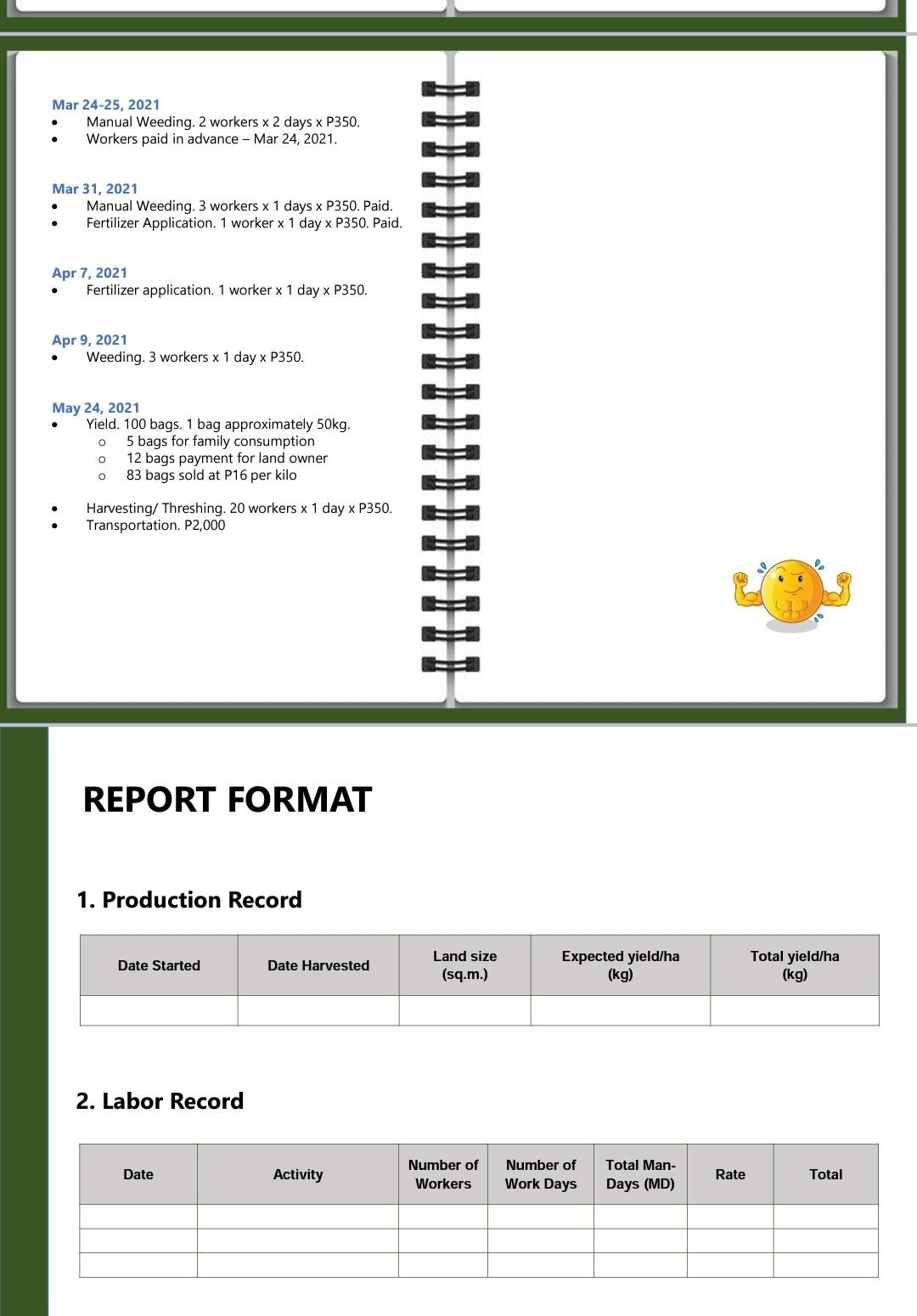 rice farmer in their area to know the profitability of the venture.