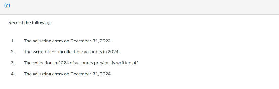 An aging analysis of Sunland Company's accounts receivable at December 31, 2023