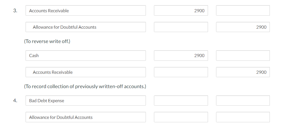 The adjusting entry on December 31,2023. 2. The write-off of uncollectible accounts