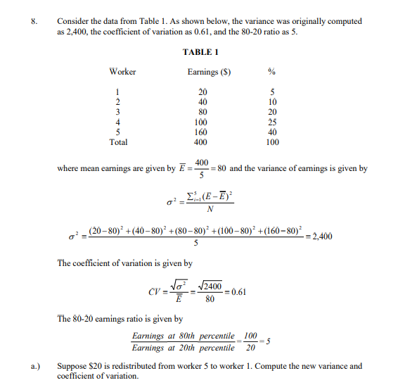 is nin question 8. PLEASE DONT ANSWER QUESTION 8 OLY USE DATA