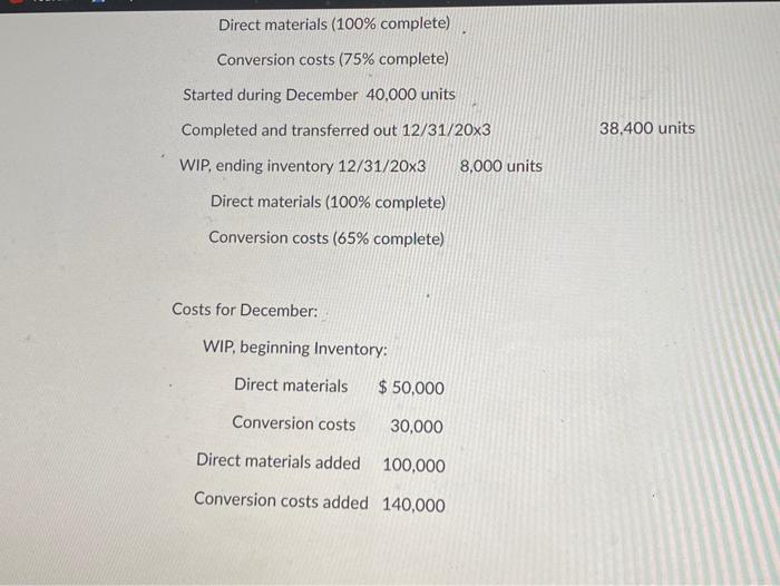 are a added at the initiation of the production cycle and must