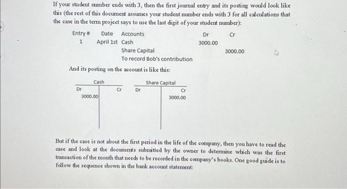 this document assumes your student number ends with 3 for all calculations