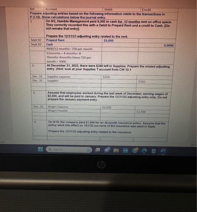  \begin{tabular}{|c|c|c|c|} \hline Ref & Account & Debit & Credit \\ \hline