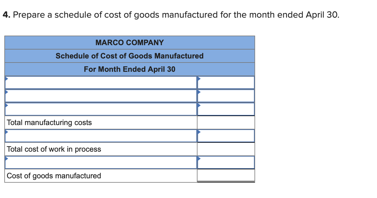 following costs for three jobs worked on in April. Raw Materials Inventory