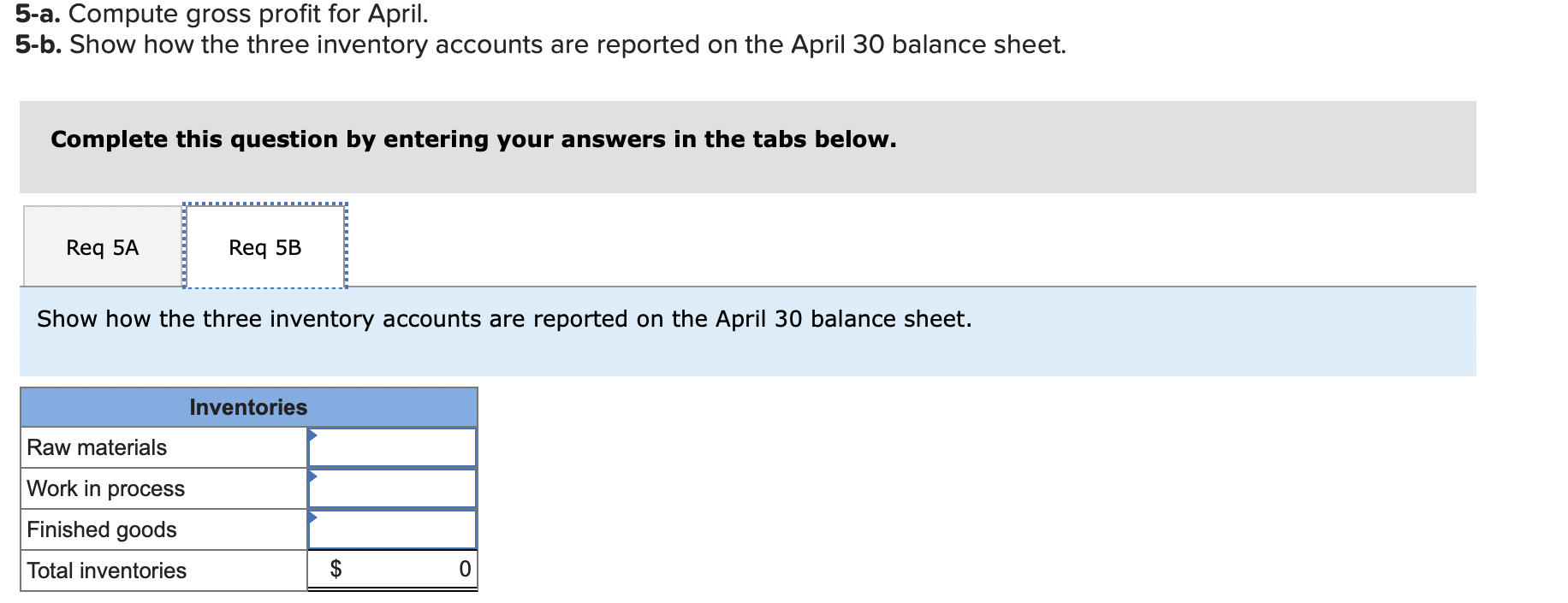 are $512,000, and total factory payroll cost in April is $375,000. Actual