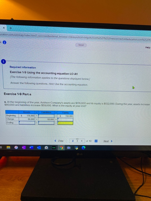  + ucation.com/ext/map/indexhtml?_con conexternal_browser=0&launchUnahttps%253A%252F%252Fnewconnect.meducation.com%252F Saved Help Required information Exercise 1-9 Using the