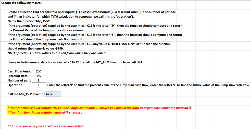 I need this written in macros, not a formula please. Create the