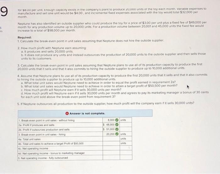 please help with remaining blanks 9 6 ats for $8.00 per unit.