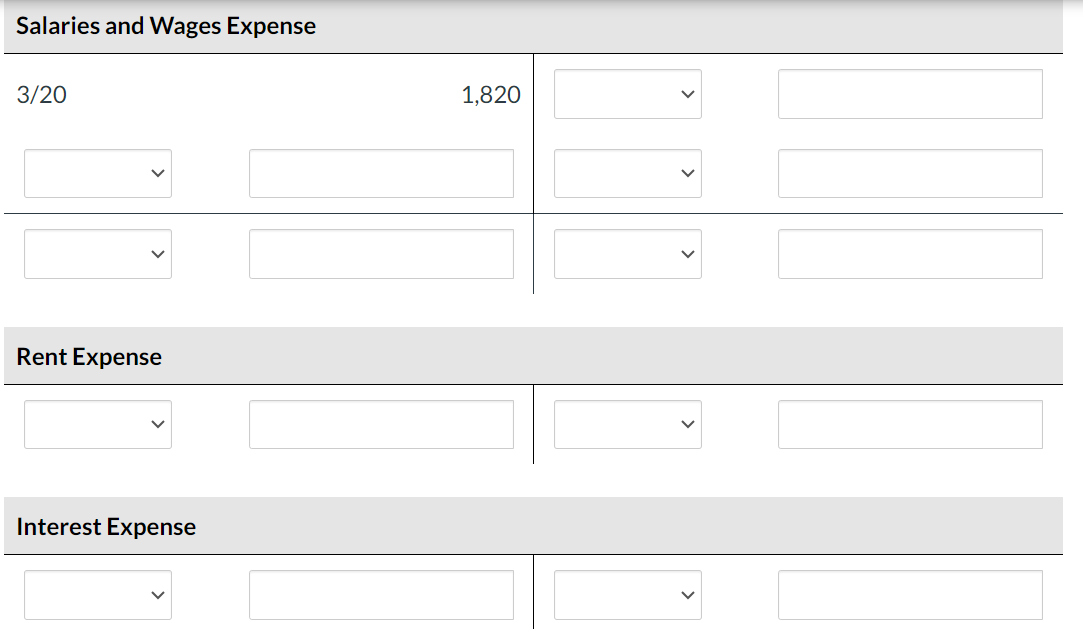 salaries. 21 Collected \$1,660 cash from customers billed on March 14. 28