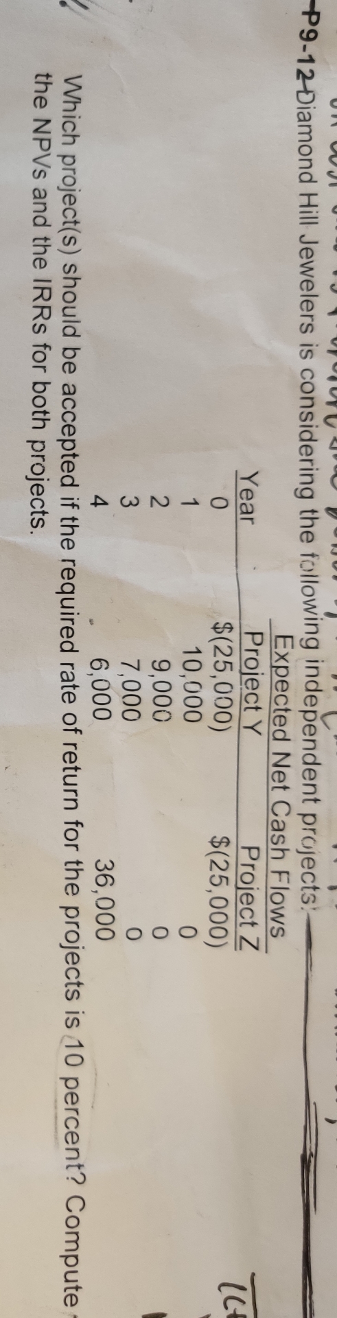  Using BA 2 PLUS calculator pls, no excel P9-12 Diamond Hill