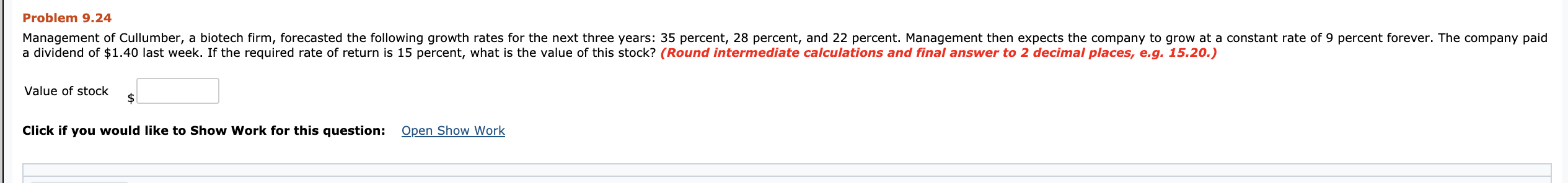 Please note: (Round intermediate calculations and final answer to 2 decimal places,