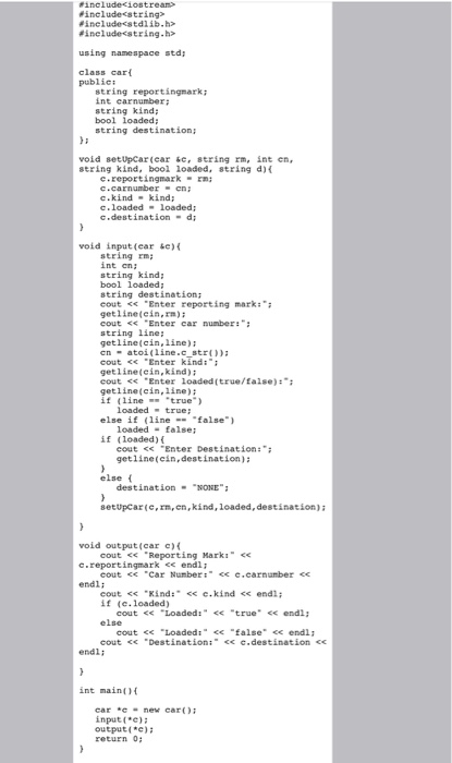 data types Friend functions Overloading operators Use the same format for problem
