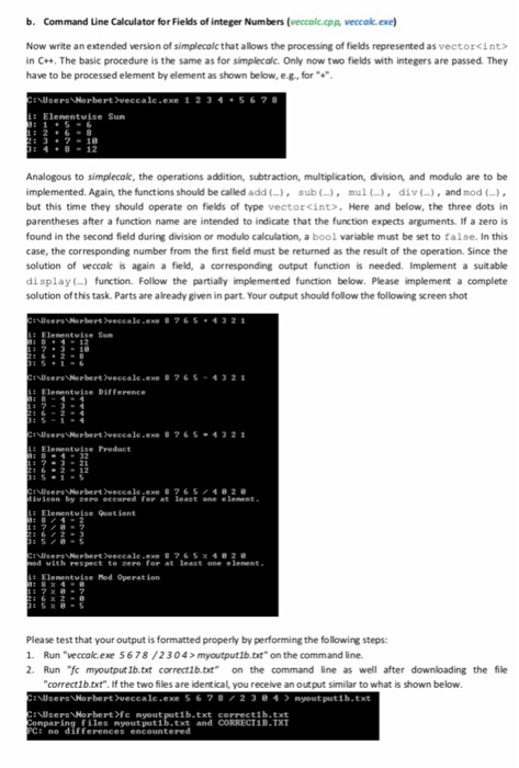 calculator. A first number followed by an operator followed by a second