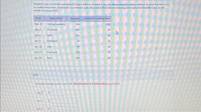  Bramble Corp is a retailer operating in Calgary, Alberta. Bramble Corp.