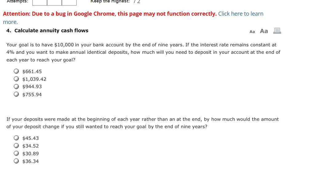 Attempts: Keep the highest: 12 Attention: Due to a bug in