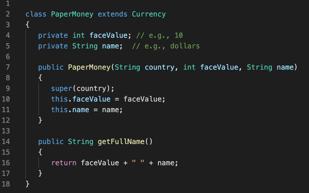 private String denomination; // e.g., 5 cents private int year; // e.g.,
