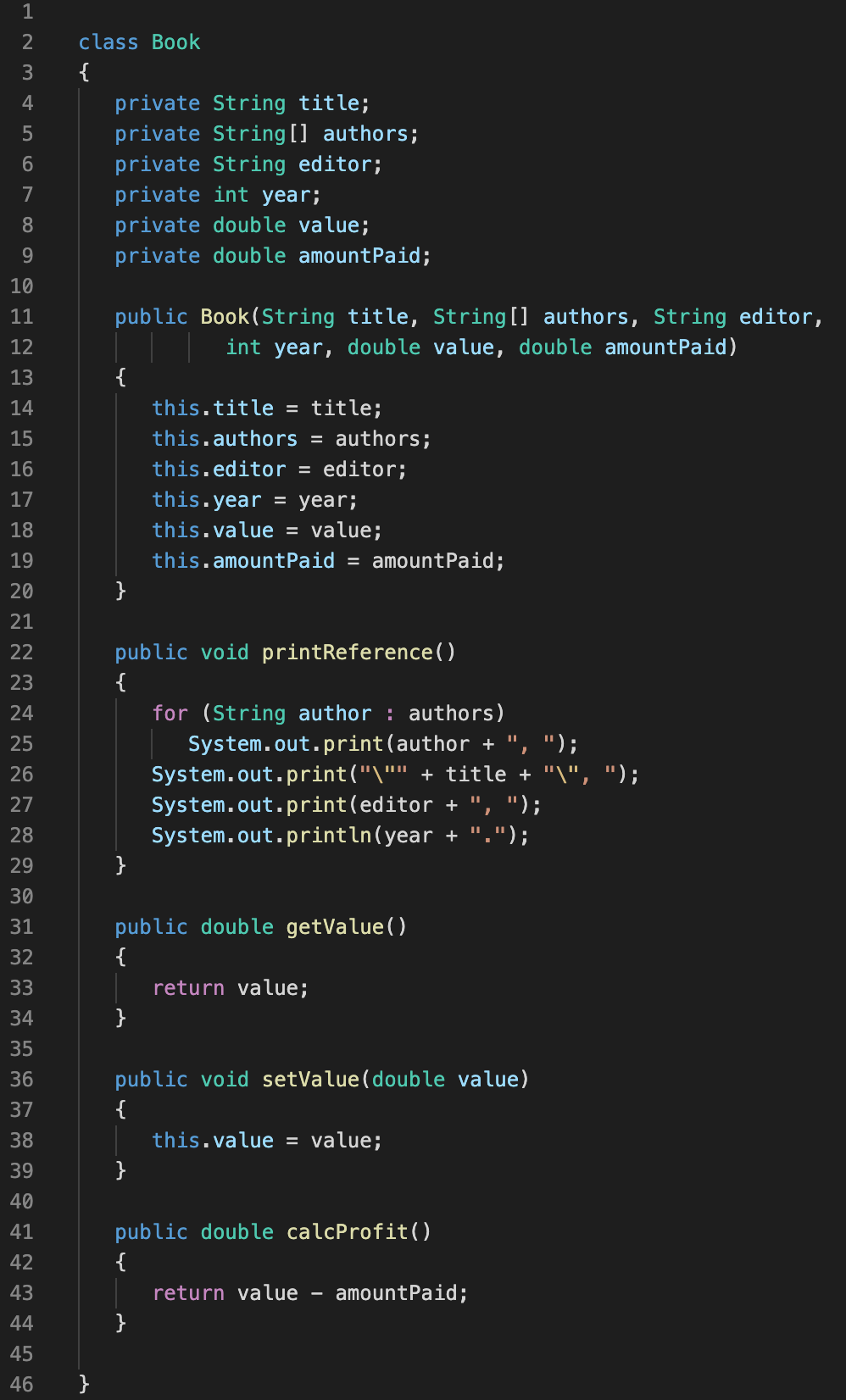 1970 private int qualityLevel; // a number between 1 and 5, 1