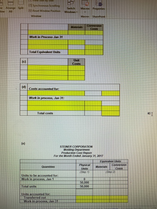 are the "working papers" for you to complete and then submit to