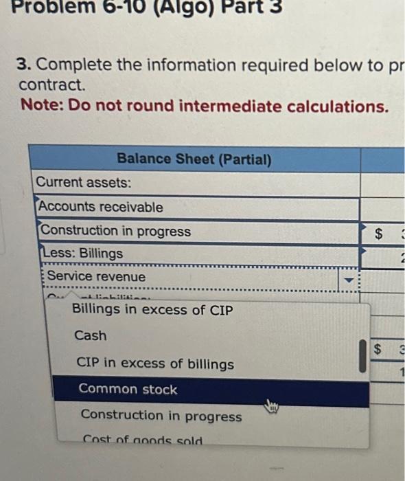 & \\ \hline Accounts receivable & \\ \hline Construction in progress &