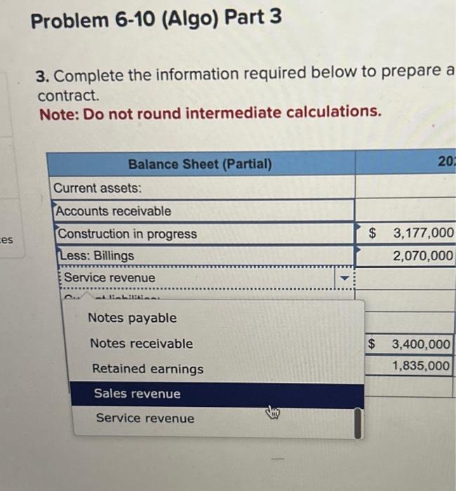 \hline Interest expense \end{tabular} 3. Complete the information required below to prepare