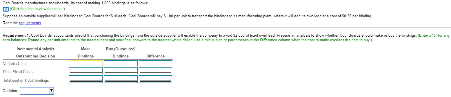 Cost per pair ($29,785 / 1,850) ...........$ 16.10 Print Print Done 1