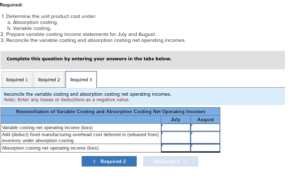 Complete this question by entering your answers in the tabs below. Prepare
