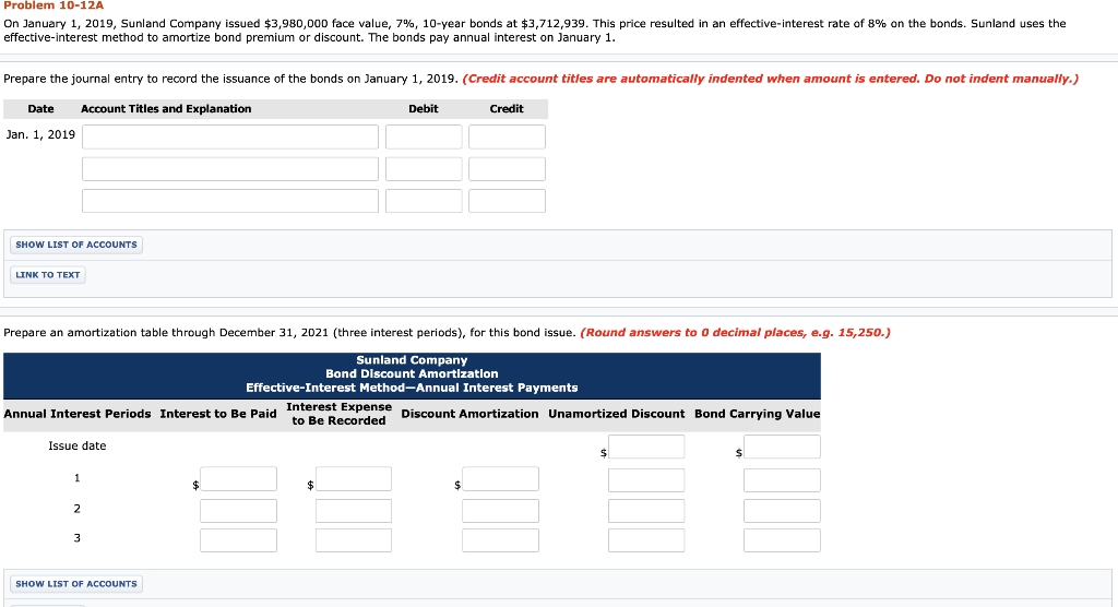 Please I need help with this!! Problem 10-12A On January 1,