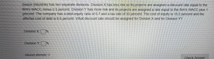 please give answer without being rounded and with being rounded Swizer Industries