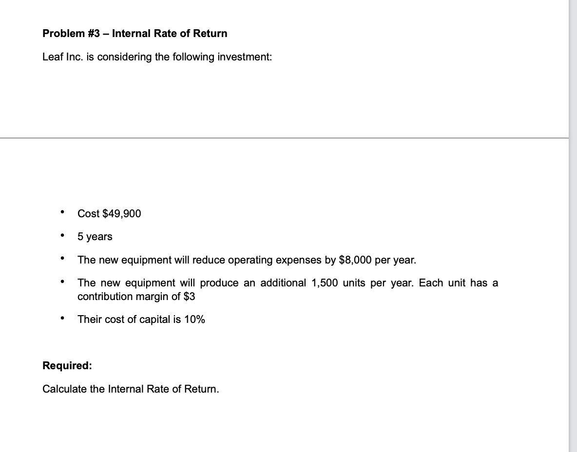 \& Profitability Index Midtown Shopping Center is trying to decide between the