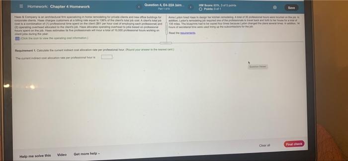  Homework Chapter 4 Homework Question 4, E4-22A (sim Score 0,38 OP