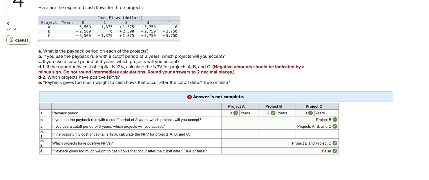  only need to answer d1 2 + Here are the expected