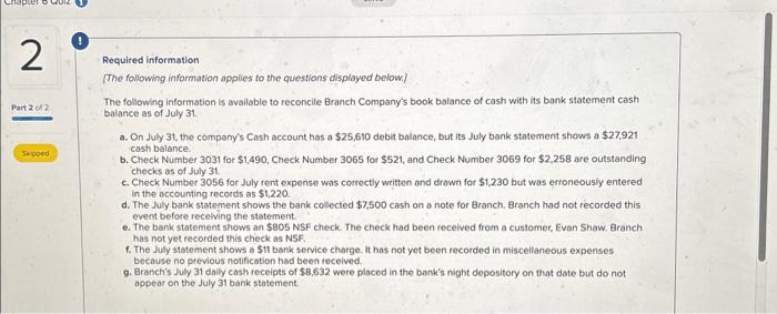 please help asap! all 7 journal entries Required information (The following information