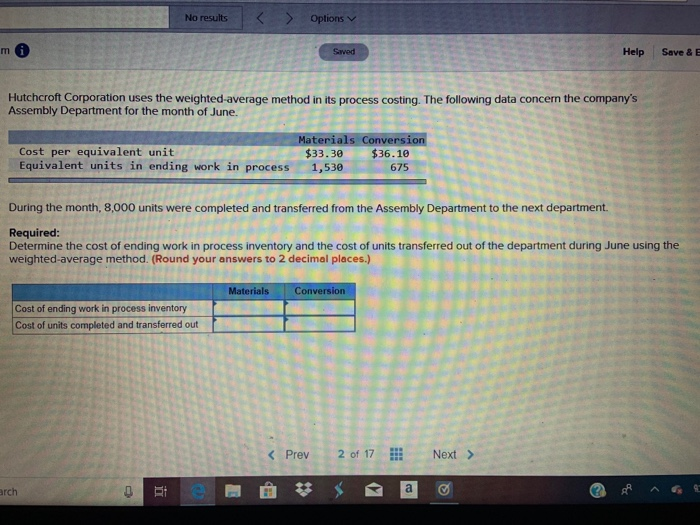  No results > Options mi Swed Help Save & E Hutchcroft