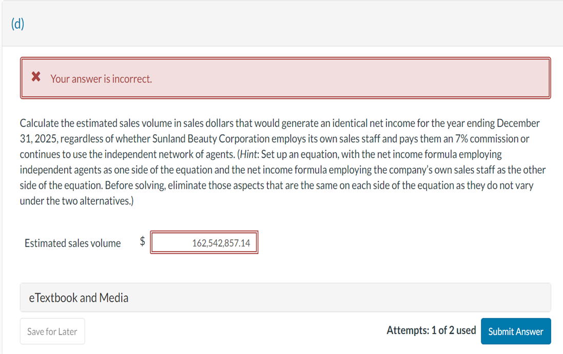 agents are paid a commission of 21% of sales. The income statement